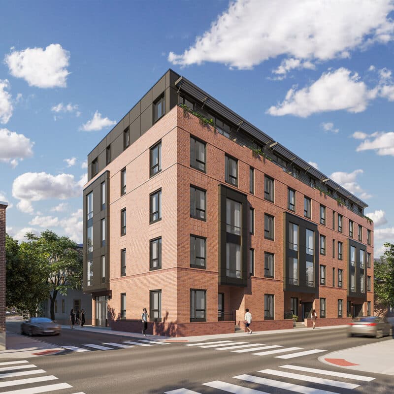 Modern building in a historic architecture community